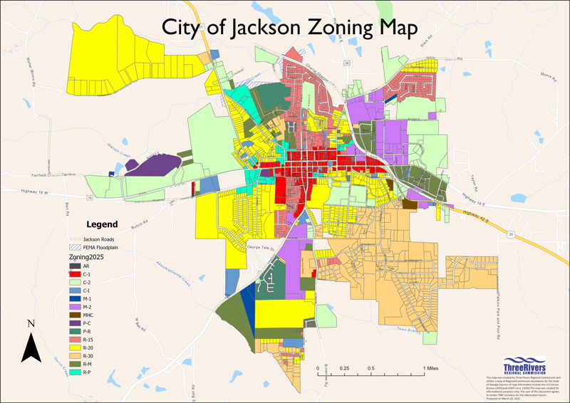City of Jackson zoning map